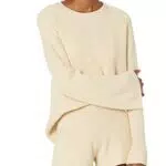 The Drop Alice, Maglione a Costine, con Girocollo e Apertura Sul Retro da Donna