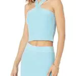 The Drop, top in maglia Zaire da donna, corto, scollo incrociato