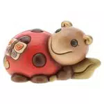 THUN - Coccinella con Farfalla - I Classici, Figure - Idea Regalo - Ceramica - h 10 cm - Formato Piccolo