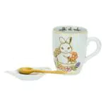 THUN - Set di Mug, Poggia Bustina e Cucchiaino - Linea Fiore in Fiore - Cucina