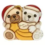 THUN - Soprammobile Natalizio Orsetto e Orso Polare - Decorazioni Natale Casa - Formato Medio - Ceramica - 16