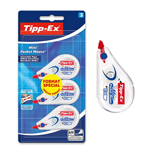 Tipp-Ex, Mini Pocket Mouse, Bianchetto a Nastro, Cancelleria Scuola e Ufficio