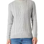 TOM TAILOR Cosy - Felpa a Treccia, Uomo, Grigio, XXL