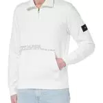 Tommy Hilfiger Felpa con Cerniera Uomo Badged Graphic Zip Mock Mezza Zip