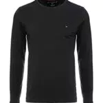 Tommy Hilfiger Maglietta a Maniche Lunghe da Uomo, Black, M