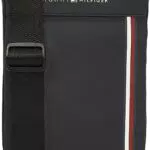 Tommy Hilfiger TH Pique Pu Mini Crossover, Uomo, Black