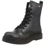 Tommy Jeans Stivali da Donna con Lacci, Moda, Nero