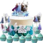 Torta Toppers Congelate Cupcake Topper Principessa Cake Topper Festa Birthday Decorazione Buon Compleanno Cake Topper Decorare le Torte per Bambini e Baby Shower Forniture 16 pezzi