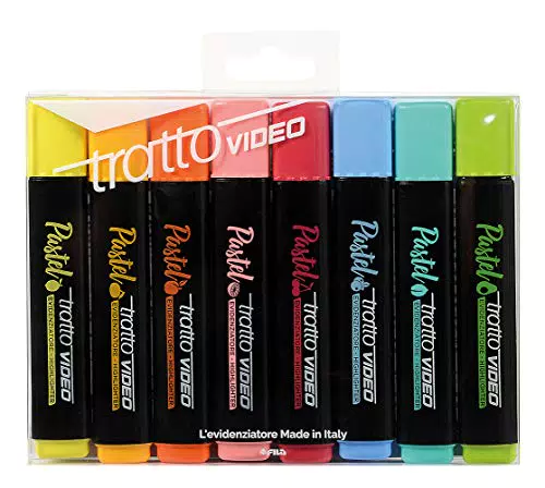 Tratto Evidenziatori Pastel, Multicolore, 1 Unità,