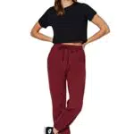Trendyol TWOAW21EA0168/Bordo Pantaloni della Tuta, Burgundy