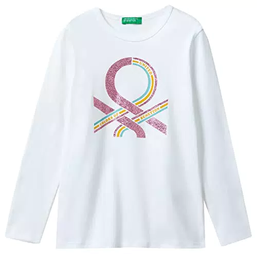 United Colors of Benetton T-Shirt M/L 3I9WC10AI, Bianco Ottico 101