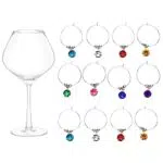 UPKOCH 16 pezzi calici da vino Bezaubert con diamanti colorati marcature di vetro bicchieri per compleanno matrimonio Bar Party