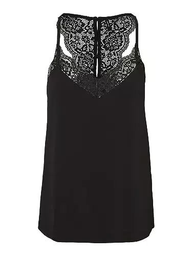 VERO MODA sottogiacca con pizzo, nero, M