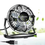 VGUARD Mini Ventilatore USB, 4 Pollici Portatile 360° Girevole Ventilatore da Tavolo Silenzioso Mini Fan Compatibile con Notebook