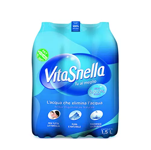 Vitasnella Acqua Oligominerale Naturale, 6 x 1.5 L