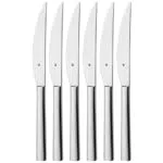 WMF, Set di 6 coltelli da Bistecca, Modello Nuova, in cromargan/Acciaio Inox