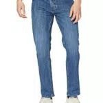 Wrangler Authentic Straight Jeans, Blu, Uomo