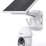 XIAOVV telecamera 2.4G wifi esterno senza fili, PTZ telecamera a pannello solare