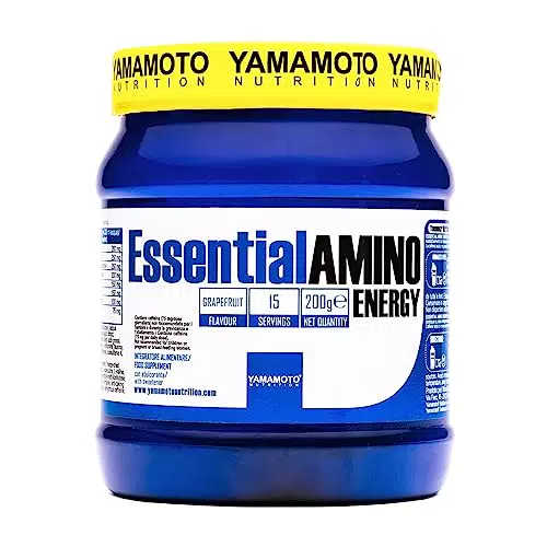 YAMAMOTO NUTRITION Essential AMINO ENERGY 200 gr, Integratore di Amminoacidi Essenziali Fermentati EAA e Ramificati BCAA 2:1:1