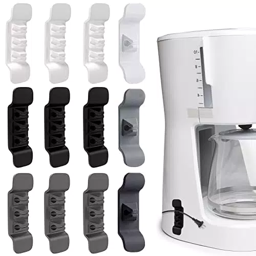 12 Pezzi Organizzatore Cavi da Cucina Cord Organizer Appliances 3 Slot Raccogli Cavi e 1 Slot Raccogli Cavo Organizzatori Cavi Per Elettrodomestici Cucina Elettrodomestici Cucina Cord Organizer