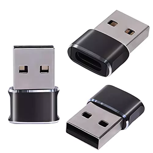 3 Pezzi Adattatore USB C Femmina a USB A Maschio, Ricarica e Trasferimento Dati per iPhone 11 12 13 Pro Max 12 mini