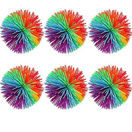 6 Pezzi Rimbalzante Stress Palle, Palla Giocattolo In Silicone Colorato