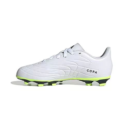 adidas Copa Pure.4 FxG J, Football Shoes, Ftwr White Core Black Lucid Lemon