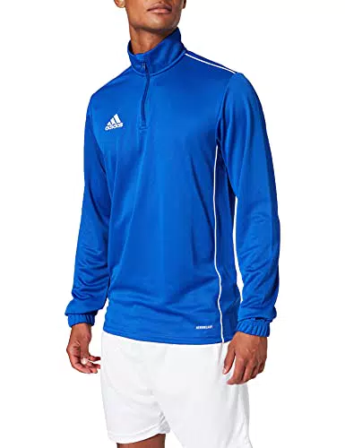 adidas Core18, Felpa. Uomo, Bold Blue White, L