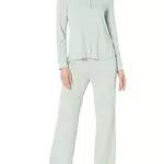 Amazon Aware Pigiama in cotone modal con camicia a maniche lunghe, 3Xl plus, bianco