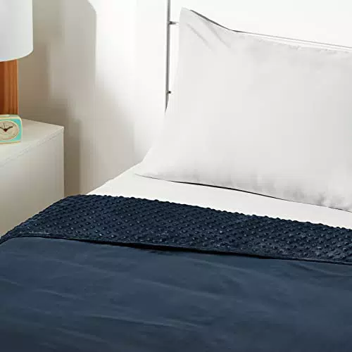 Amazon Basics Coperta ponderata in cotone per bambini e fodera in microvisone