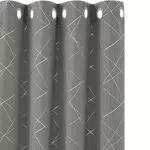 Amazon Brand - Umi Tende Oscuranti Tessuto Argentate Isolamento Termico con Occhielli per Cucina 168x183cm Grigio Chiaro 2 Pezzi