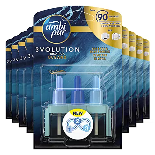 Ambi Pur 3Volution Profumatore per Ambienti, 9 Ricariche per Diffusore Elettrico
