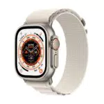 Apple Watch Ultra Smartwatch con robusta cassa in titanio e Alpine Loop color galassia - Large. Fitness tracker