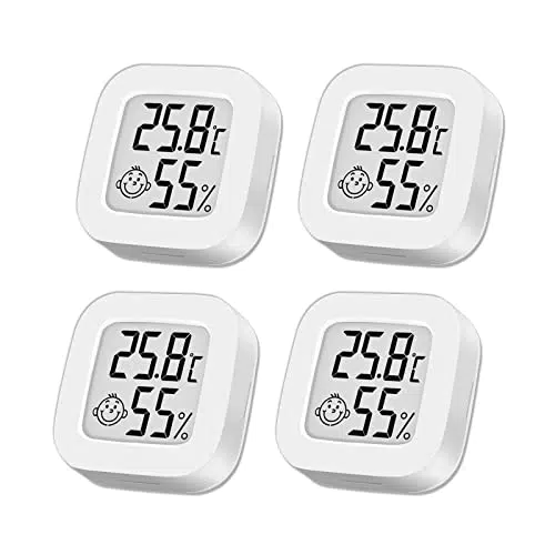 ARCELI 4 Mini termometro igrometro interno digitale termometro igrometro portatile termometro per casa terrario camera da letto bambino incubatrice cantina spogliatoio ecc