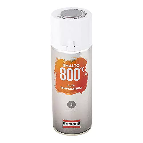 AREXONS SMALTO 100% ACRILICO ALTA TEMPERATURA Smalto spray Alluminio 400 ml vernice spray universale smalto acrilico resine di alta qualità essiccazione rapida bomboletta spray