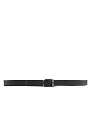 ARMANI EXCHANGE Leather Belt With Plaque, Cintura Uomo