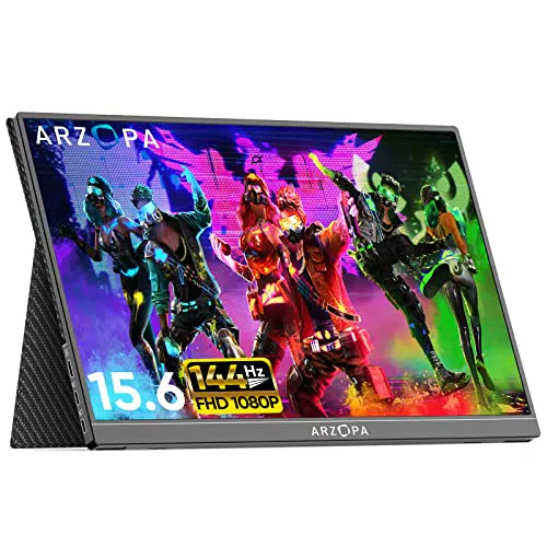 ARZOPA Monitor Portatile, 15.6 Pollici 144HZ 1920×1080 FHD