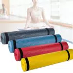 Bakaji Tappetino Yoga Antiscivolo 175 x 60 cm Alta Densità Materassino Tappeto Allenamento Fitness Aerobica Palestra Ginnastica con tracolla