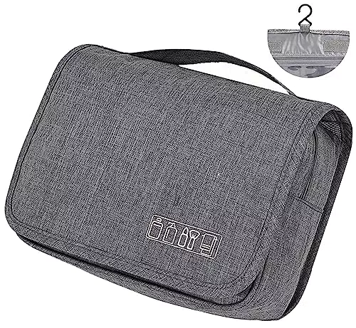 Beauty Case da Viaggio Donna Grande, Appeso Toiletry Organizer Travel trousse per Donna Uomo Impermeabile Doccia Wash Bags Organizer perfetto per viaggio all'aperto