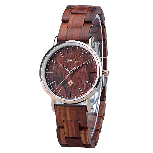 Orologio Analogico Al quarzo con Cinturino in Legno W163A, unisex