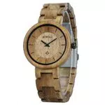 BEWELL Orologio Legno Donna Analogico Al quarzo con Cinturino in Legno Tondo Elegante