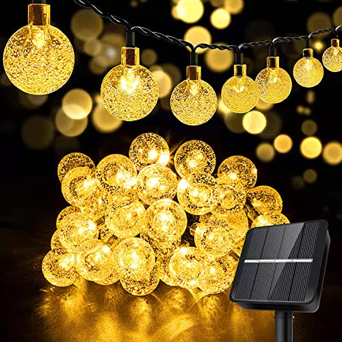 Bigzom - Ghirlanda di lampadine a energia solare per esterni