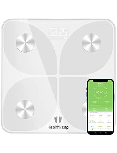Bilancia Pesapersone Digitale con Bluetooth e App, bianco