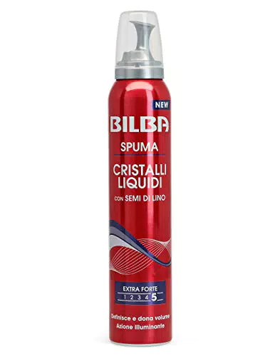 Bilba Spuma con Semi di Lino e Cristalli Liquidi, Formula Professionale a Tenuta Extra Forte