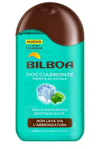 Bilboa, Docciabronze Rinfrescante, Doccia Shampoo con Menta Glaciale per Corpo e Capelli