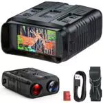 Binocolo Visione Notturna, TKWSER Visore Notturno 1920x1080P 3 TFT LCD 5X Digitale Zoom 7-LIVELLI Infrarossi Vista 300M al 100% Buio per la Caccia Osservazione