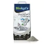 Biokat's Diamond Care Classic senza profumo, Lettiera per gatti a grana fine con carbone attivo e aloe vera