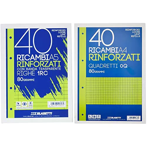 Blasetti 2327 Ricambi rinforzati a quadretti + righe (40+40)