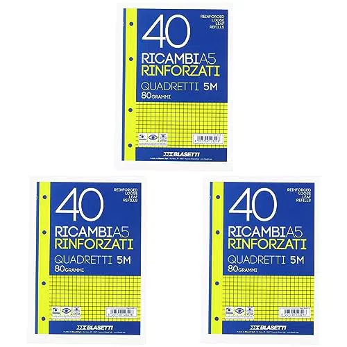 Blasetti 2329-40 Ricambi A5 Rinforzati con banda trasparente