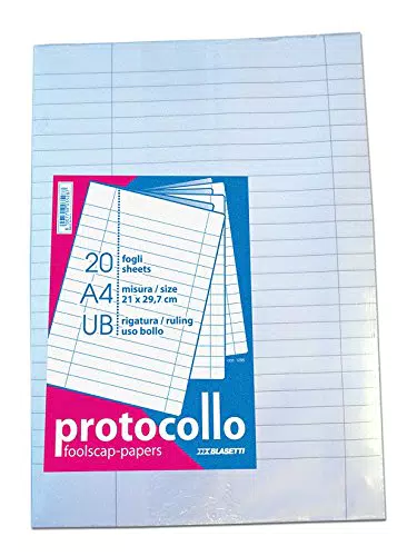Blasetti - Fogli protocollo uso bollo, A4, 1 pezzo con 20 fogli
